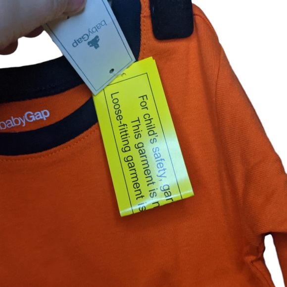 NWT BabyGap Boy's Orange Long Sleeve Shirt 🚗✨ - Picture 8 of 10